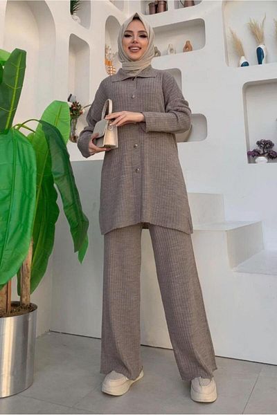 TRENDTESETTÜR ΓΥΝΑΙΚΕΙΟ ΣΕΤ ΠΛΕΚΤΟ ΜΕ ΠΑΝΤΕΛΟΝΙ MINK T 54222