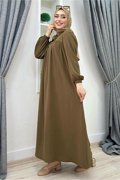 TRENDTESETTÜR Βρεφικό φόρεμα μαμάς σε καφέ χρώμα - T 6983