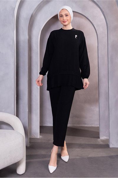 TRENDTESETTÜR ΓΥΝΑΙΚΕΙΑ ΜΑΥΡΗ ΜΠΡΟΥΣΑ ΛΕΠΤΟΜΕΡΗΣ ΚΟΣΤΟΥΜΙ ΠΑΝΤΕΛΟΝΙ Τ 5983