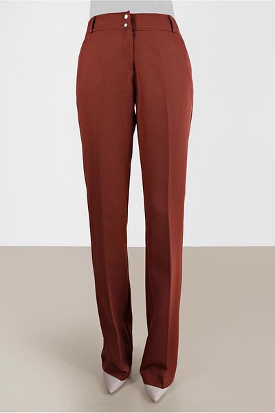 TRENDTESETTÜR Γυναικείο παντελόνι Cinnamon Brown Flared - T 70353