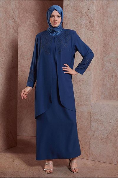 Alvina Padded Stone Detailed Dress - 20227