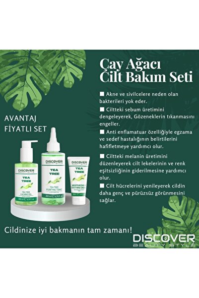 Discover Beauty Style Çay Ağacı Siyah Nokta Gözenek Sıkılaştırıcı Ve Leke Kar...