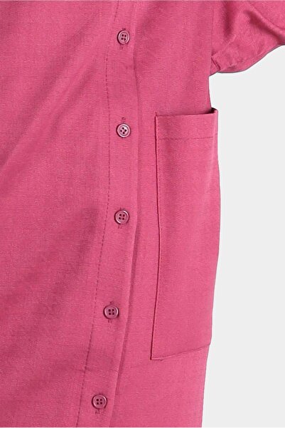 TRENDTESETTÜR Fuchsia Women's Tunic - Button Detailed, Model T 42746
