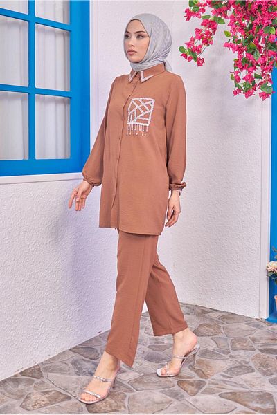 TRENDTESETTÜR ΓΥΝΑΙΚΕΙΟ ΣΕΤ ΠΑΝΤΕΛΟΝΙ ΜΕ ΠΕΤΡΑ T 0193