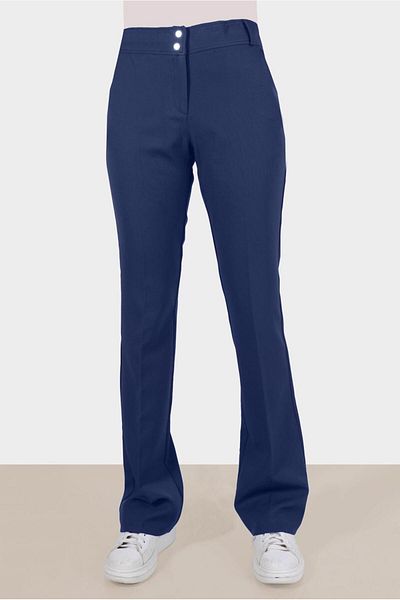 TRENDTESETTÜR Γυναικείο παντελόνι με φουσκωτό μπλε Navy Blue - A.LACİVERT T 70353
