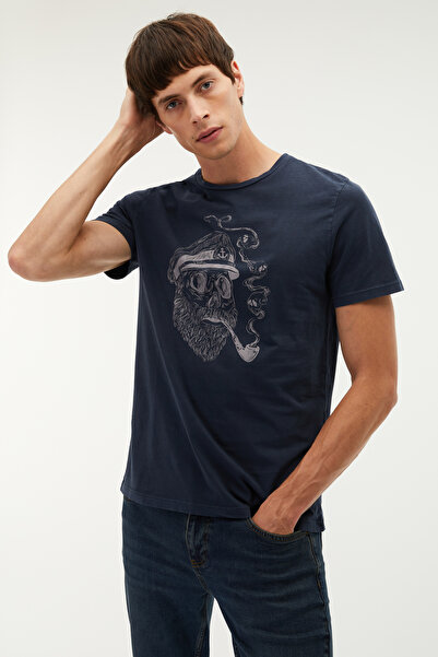 Mudo تي شيرت مطبوع برقبة دائرية