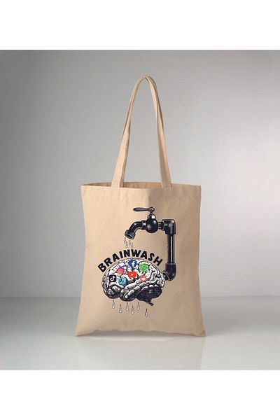 GİFTORA Funny Humor-10 Printed Raw Cloth Bag 35X40 cm