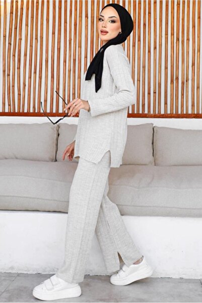 TRENDTESETTÜR Beige Knitwear Set - Women, with Trousers, T 50032