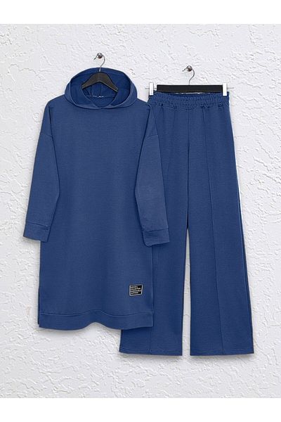 Modamorfo Indigo Hoodie and Slit Grass Suit