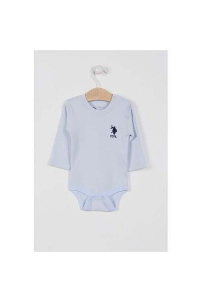 U.S. Polo Assn. جسم طويل الأكمام للفتيات الصغيرات من يو اس بولو