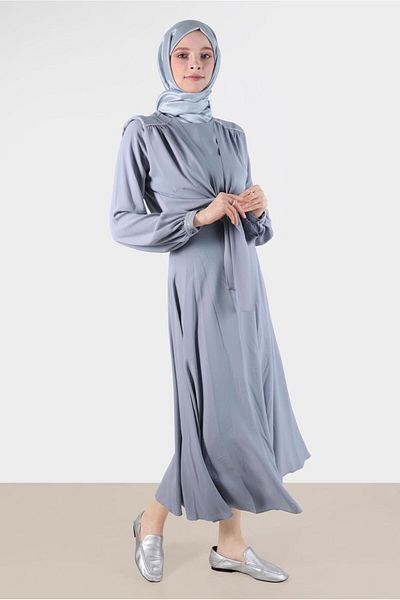 TRENDTESETTÜR Gray Women's Tie Detailed Set - T 42519