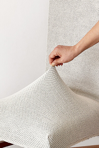 SENNORA Zincir Desen Sandalye Kılıfı - Yıkanabilir - Esnek - Lastikli Sandaly...