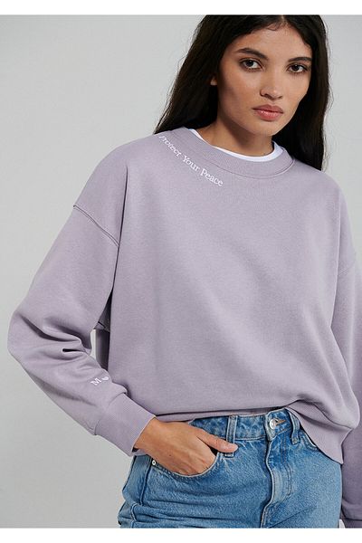 Mavi Lila Sweatshirt mit Stickereidetail 1s10075-70556