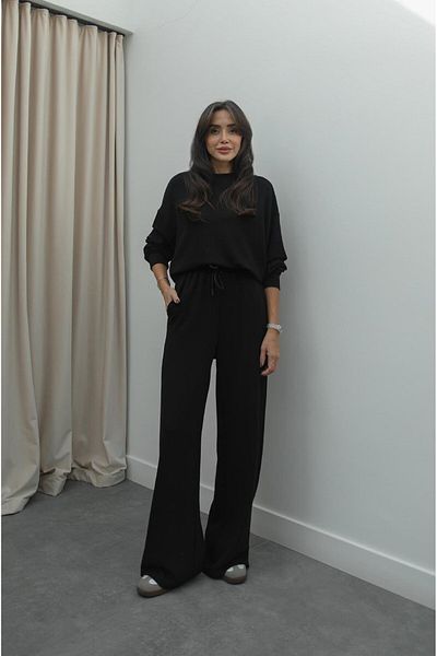 Havoş Black Claire Modal Tracksuit
