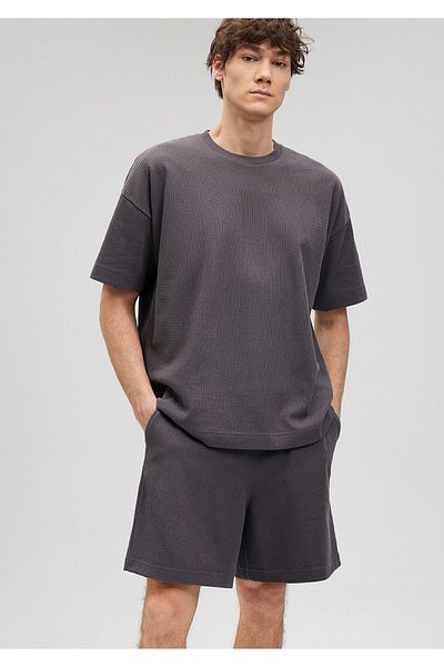 Mavi Anthracite Textured Oversize T-Shirt -0612087-80955