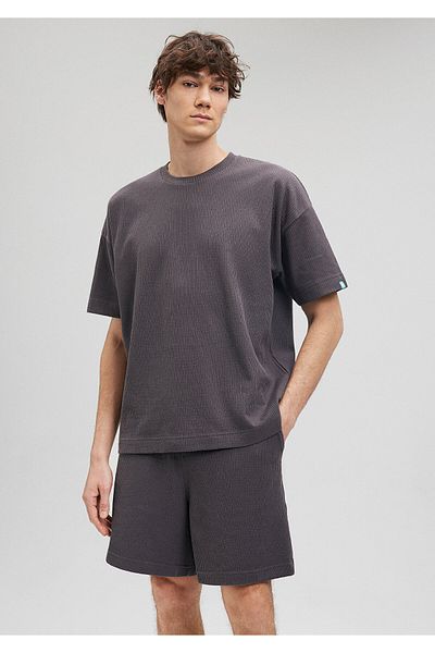 Mavi Anthracite Textured Oversize T-Shirt -0612087-80955
