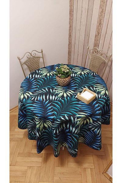gonk Round,Duck (Liquid Iti̇ci̇,Stain-Proof) Fabric,Tablecloth
