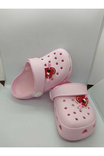 Defa Heart Figured Non-Slip Sole Children's Slippers