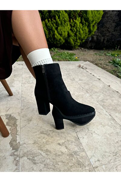İnan Ayakkabı Women's Heel Boots (7.5 cm) Heel Length