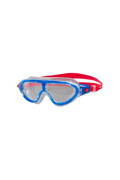 SPEEDO نظارات السباحة Rift Gog Ju باللون الأحمر/الشفاف للأطفال للجنسين نظارات السباحة للأطفال للجنسين