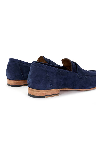 Hemington El Yapımı Lacivert Süet Deri Loafer