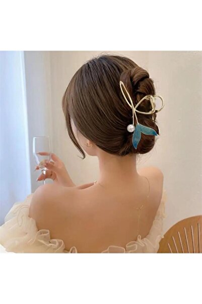 So Much Accesories So Much New Model Fish Tail with Pearls Metal Large Size Gold Latch Buckle