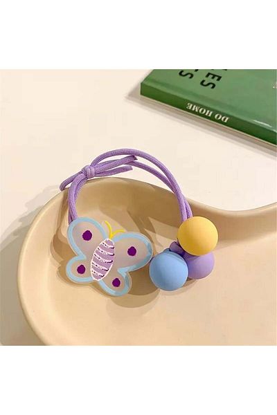 So Much Accesories So-Much Vibrant Colors Rubber Buckle\Wristband Purple Butterfly