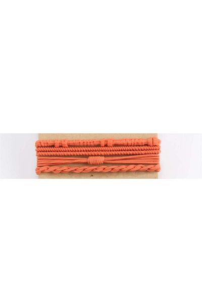 So Much Accesories 1st Class So Much Orange Rubber Bracelet Set - 4 PCS