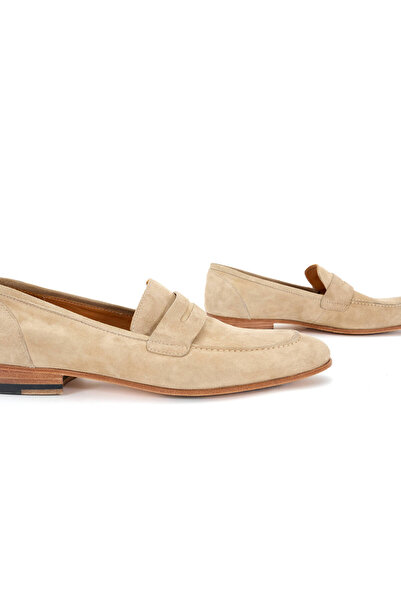 Hemington El Yapımı Kum Rengi Süet Deri Loafer