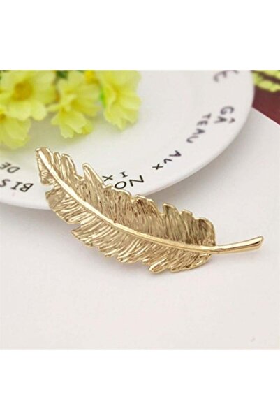 So Much Accesories Αυτόματο κλιπ μαλλιών Gold-5 - So-much Metal Leaf