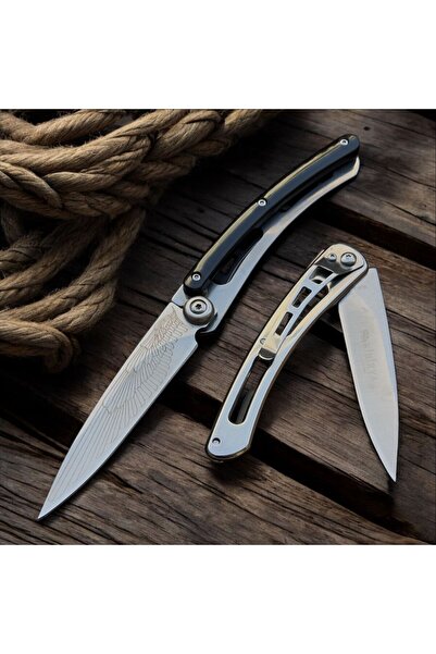 John Connely DEEJO ÇAKI - PASLANMAZ ÇELİK MELEK KANADI BASKILI KAMP ÇAKI - MA...