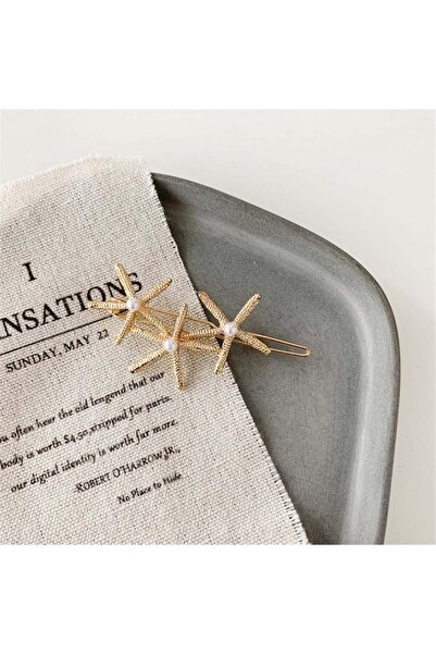 So Much Accesories Starfish Clip and Pearl Detailed Buckle-1