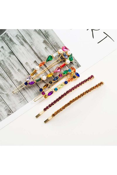 So Much Accesories So-much New Season Luxury Colorful Stoned Set of 4 Buckle-9