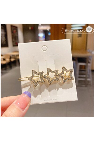 So Much Accesories So-much Women - Agrafă laterală din aur cu detalii de piat...