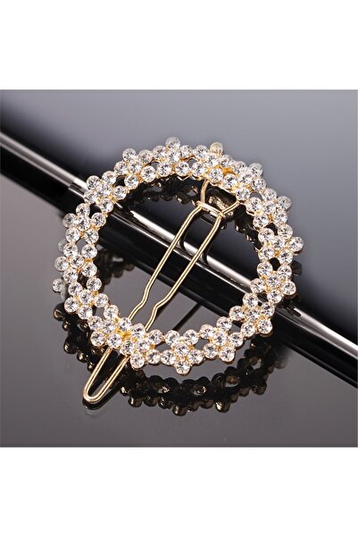 So Much Accesories So-much Women's Crystal Stone Stainless Side Buckle Gold 3.5 Cm.-7