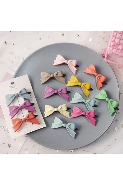 So Much Accesories 3-Piece So-much Silicone Bow Clip Buckle Set - Pastel Colored Assortments