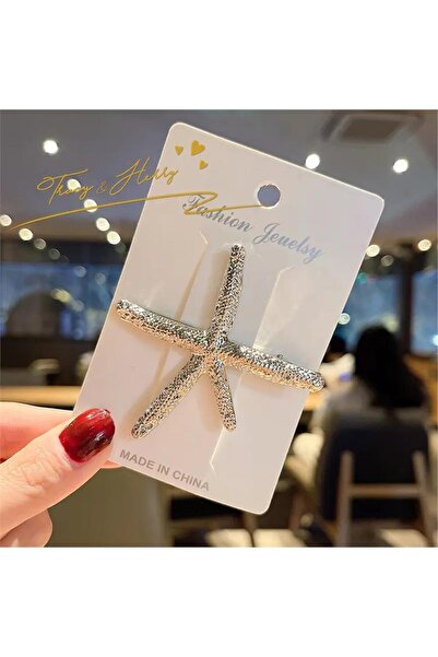 So Much Accesories Ασημένια πλαϊνή φουρκέτα με σχέδιο αστερία - So-Much Trend