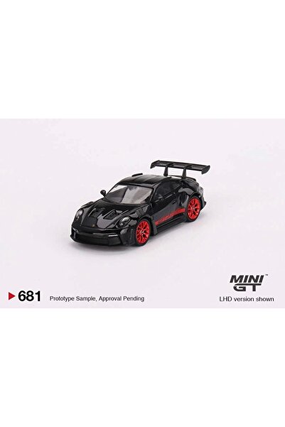 mini gt 1/64 Porsche 911 (992) GT3 RS Black with Pyro Red MGT00681