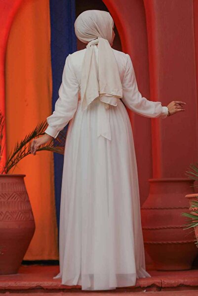 Neva Style - Драпірована біла сукня для вечірнього виходу 46321b