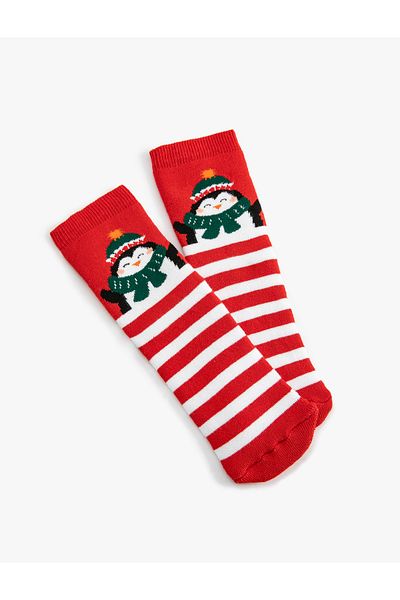 Koton New Year's Themed Penguin Printed Socks