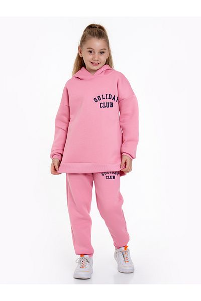 Toçka Winter Soft Embroidered Oversize Tracksuit Set - Thick Hoodie and Fleece