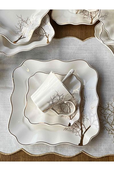 ROSSEV Arbol 32 Pieces Breakfast Set for 6 People