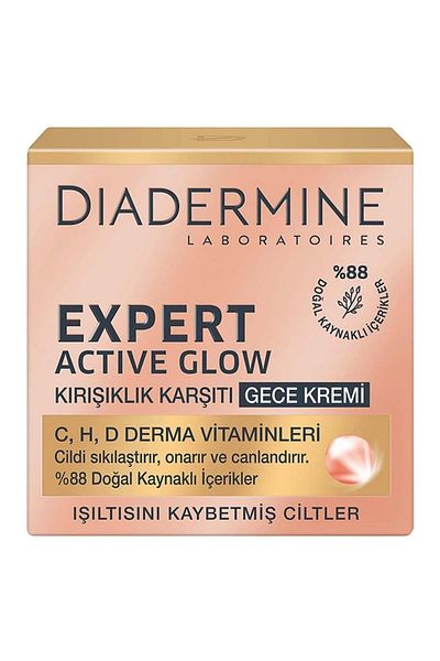 Diadermine Expert Active Glow - Night Cream 50 ml X 2 Anti-Wrinkle