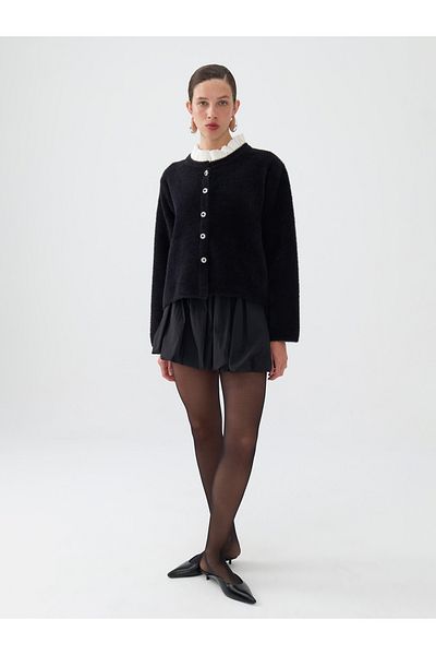 Nocturne Crystal Ornamental Buttoned Cardigan