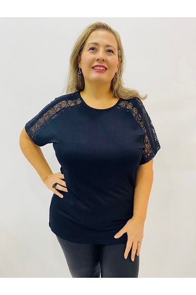 abla Lace Short Sleeve Women's Blouse - Lycra, Code:173