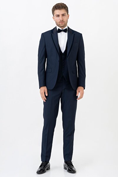 White Stone Amsterdam D0115 Slim Fit 6 Drop Shawl Collar Groom's Suit K.Laci