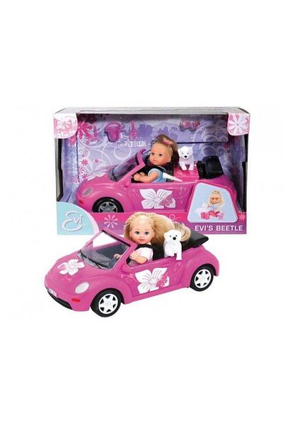 Simba EVI DOLL WITH BEETLE CAR AND DOG