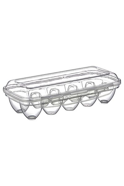 Amazex Store Egg Holder Storage Box with 10 Compartments Lock Lid Yu110 (4767)