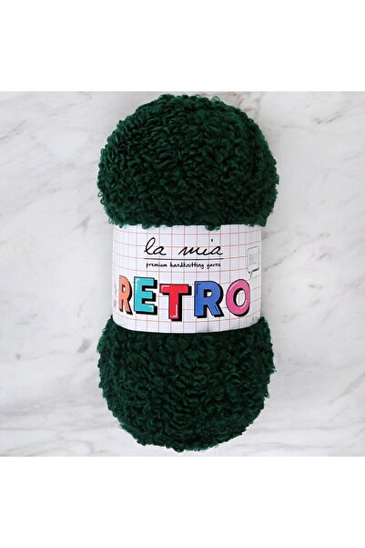 LA MİA YARNS La Mia RETRO Lână de tricotat manual verde închis - LM8103