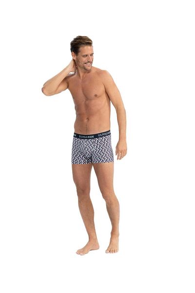 U.S. Polo Assn. Ανδρικά, με άδεια χρήσης, USPA, Navy-Green, Boxers με κουτί 3 τμχ